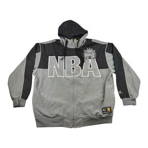 Vtg NBA Sacramento Kings G-111 Sports Carl Banks Bigman Full Zip Hoodie Size XL